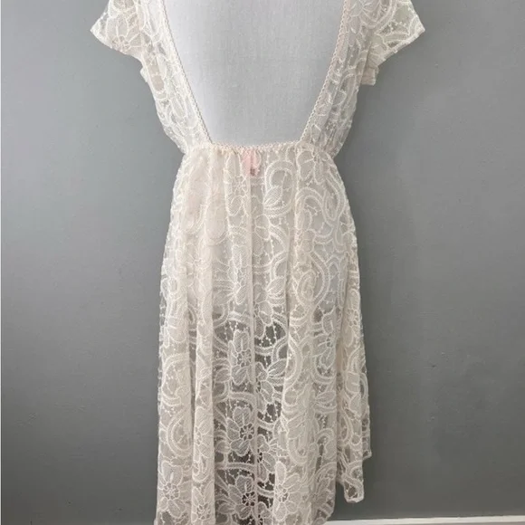 Victorias Secret Dream Angels Lace Kimono Robe sz XS/S Duster Open Front Coverup - Picture 7 of 11